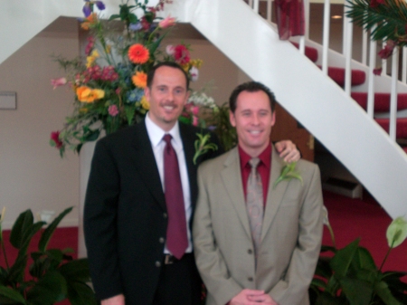 Me and my brother at my mom's wedding