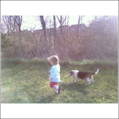 my 2 little angels going for a walk