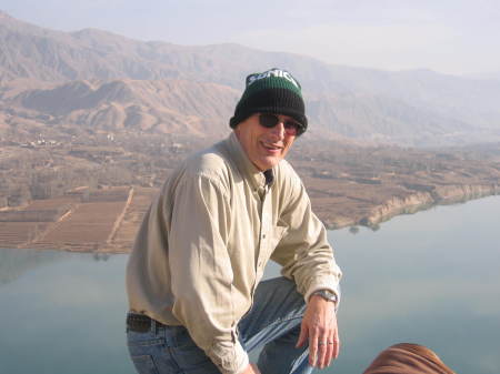 Overlooking the Yellow River in Jianzha China