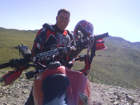 Top of the world in Mojave on my dirt bike.