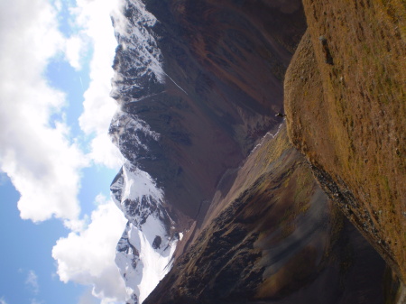 Looking down from where we packed from