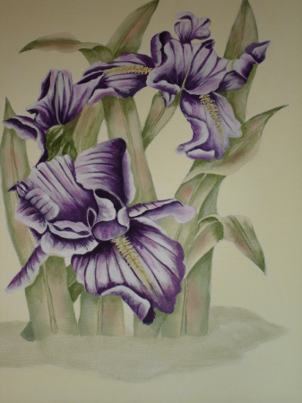 Purple Iris Painting