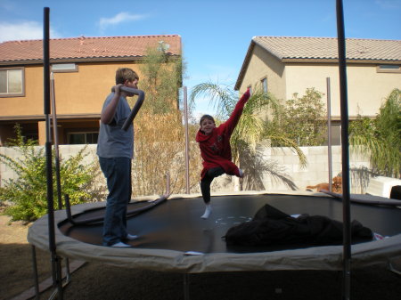 New trampoline:  Christmas 2009