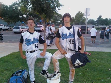 My son Caine (right) ITS ALL ABOUT BASEBALL!!!