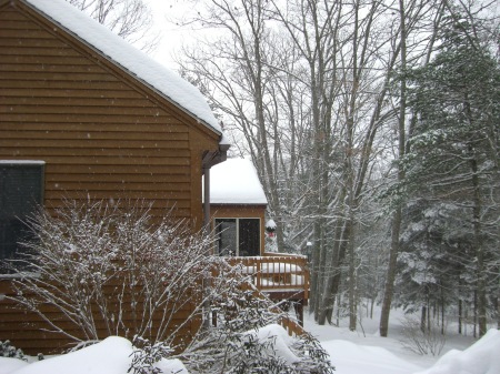 Our home in winter in Maine.