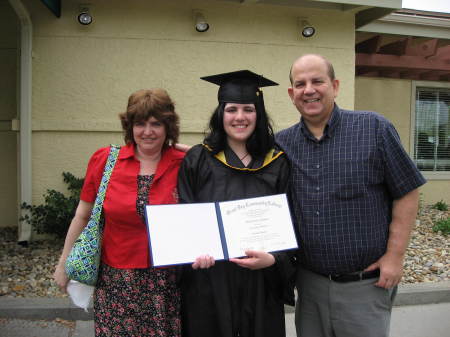 Mom, Mandy, and Dad - Mandy's Graduation