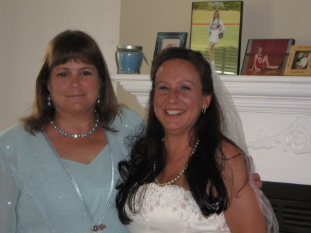 me and my sister, melissa on her wedding day.
