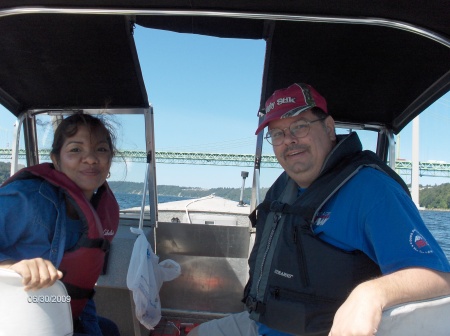 Lita & Me by the Tacoma Narrows Bridge