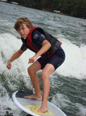 Talen (10 yrs old) 8-28-09 surfing