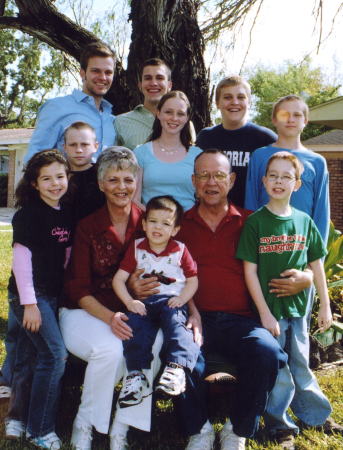 Kenny and Geraldine with Grandchildren