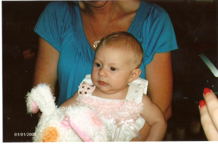 MY MOM SHOWING ME MY FIRST BUNNY