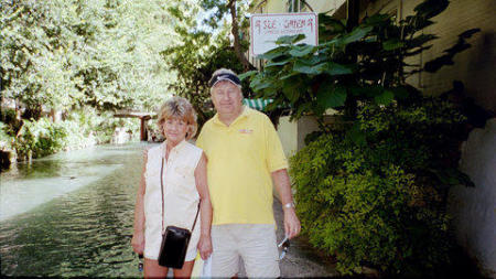 Me and wife Pat at River Walk, S.A.
