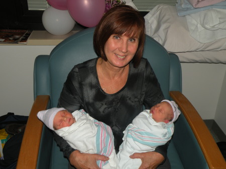 Identical twin granddaughters