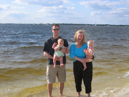 Nancy with son, Chris, and graddaughters