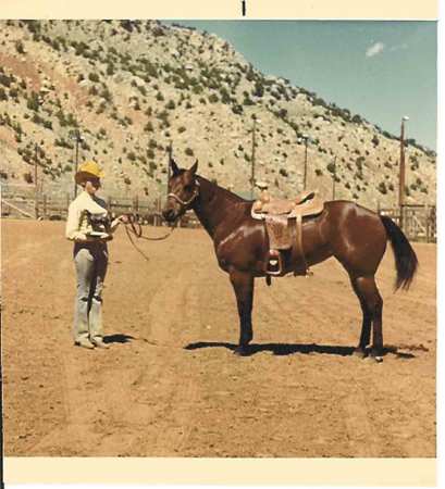 Me at Thermopolis AQHA show, 1970