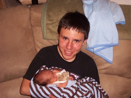 my youngest son and his new nephew levi.