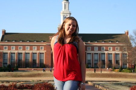 College behind her.