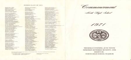 Commencement Program for Class of 71