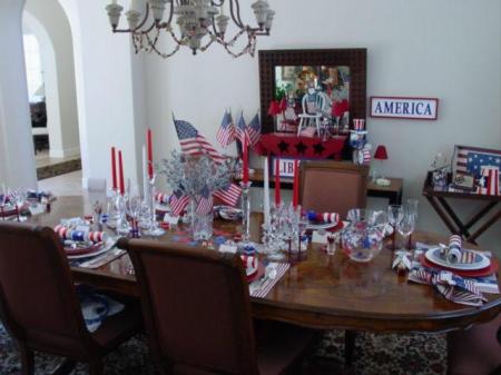 Patriotic table setting