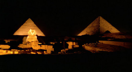 Light Show at Giza