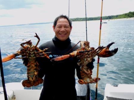 Lobster diving with Daryl