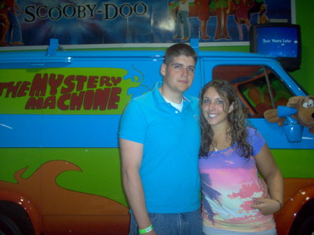 Jared & Emily with Mystery Machine