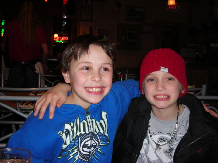 Tanner (in blue) age 9