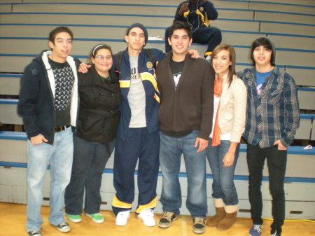 esteban and friends' support at a game