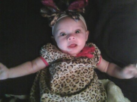 Bella loves her animal print outfit!