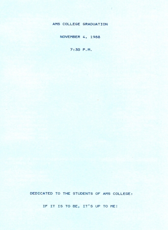November 4, 1988 Program