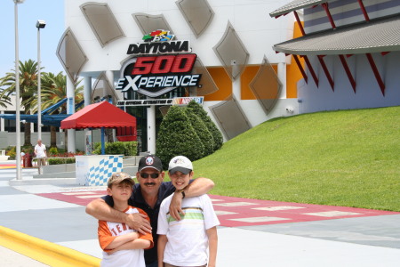 Dad, Alex & Jake at Daytona Speedway