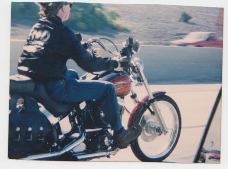 This was me riding my FXSTC on route to SF