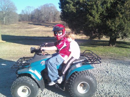 RIDING THE 4 WHEELER