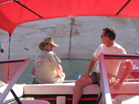 Dave & I fishing Lake Powell May 2009