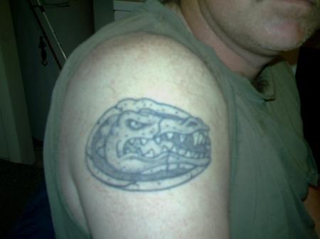 Steve's Gator tatoo