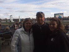 Mom, son and daughter-in-law at Churchill Down