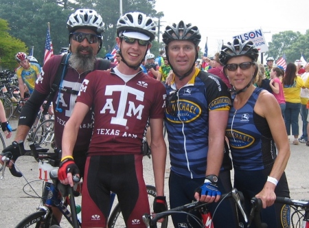 Riding MS150 Ray,Mike, Chris & Igid Carmichael