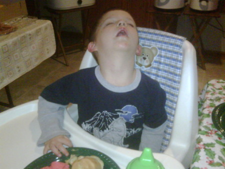 Joseph crashed at Christmas dinner