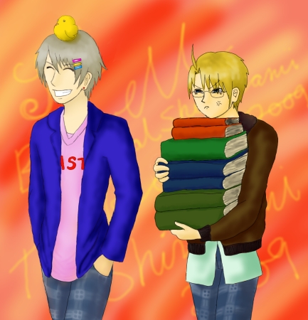 Gilbert and Alfred of Axis Powers Hetalia