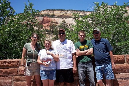 My sister,hubby & kids at zion 2008