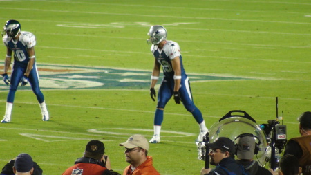 Miles durring the game of the 2010 Pro Bowl