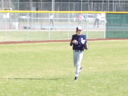 Beau in the outfield