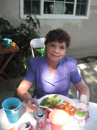 My mother, Anna at graduation party, May 2009