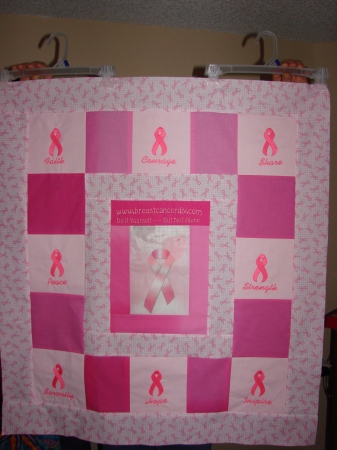 Signature quilt for my Breast Cancer endeavor