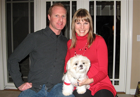 Chris and Hailey with Lulah, Xmas 2008