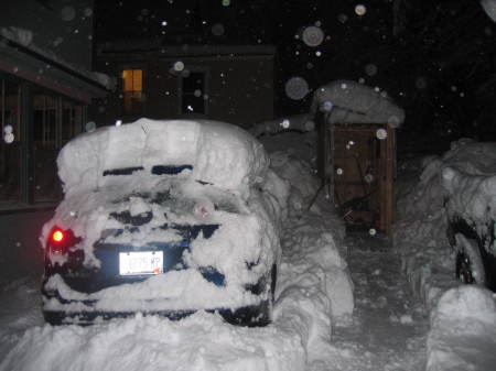 snow on my car