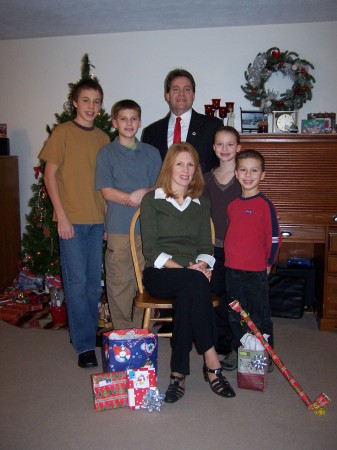 Family at Christmas in 2007
