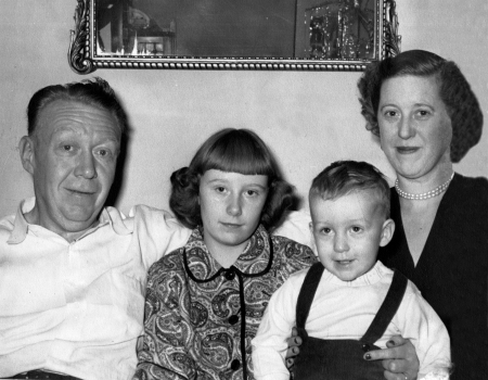 My family: Daddy, me, Kenny, and Mom in 1954.