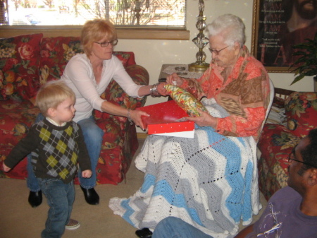 Helping Granny at Christmas