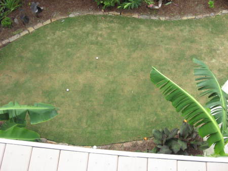 Upstairs view of putting surface